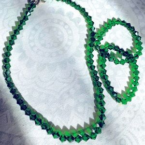 Crystal Beaded Necklace & Bracelets